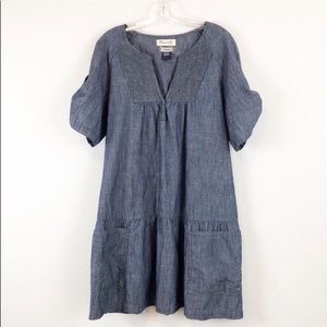 Madewell Denim Chambray shift dress size small